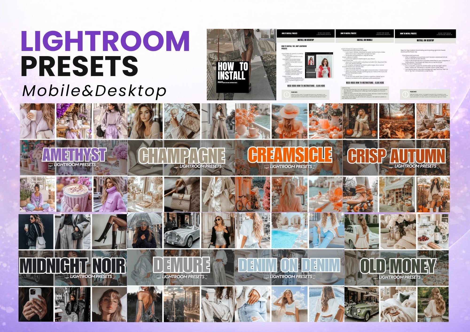 Lightroom Presets Pack — Professional Photo Editing Filters