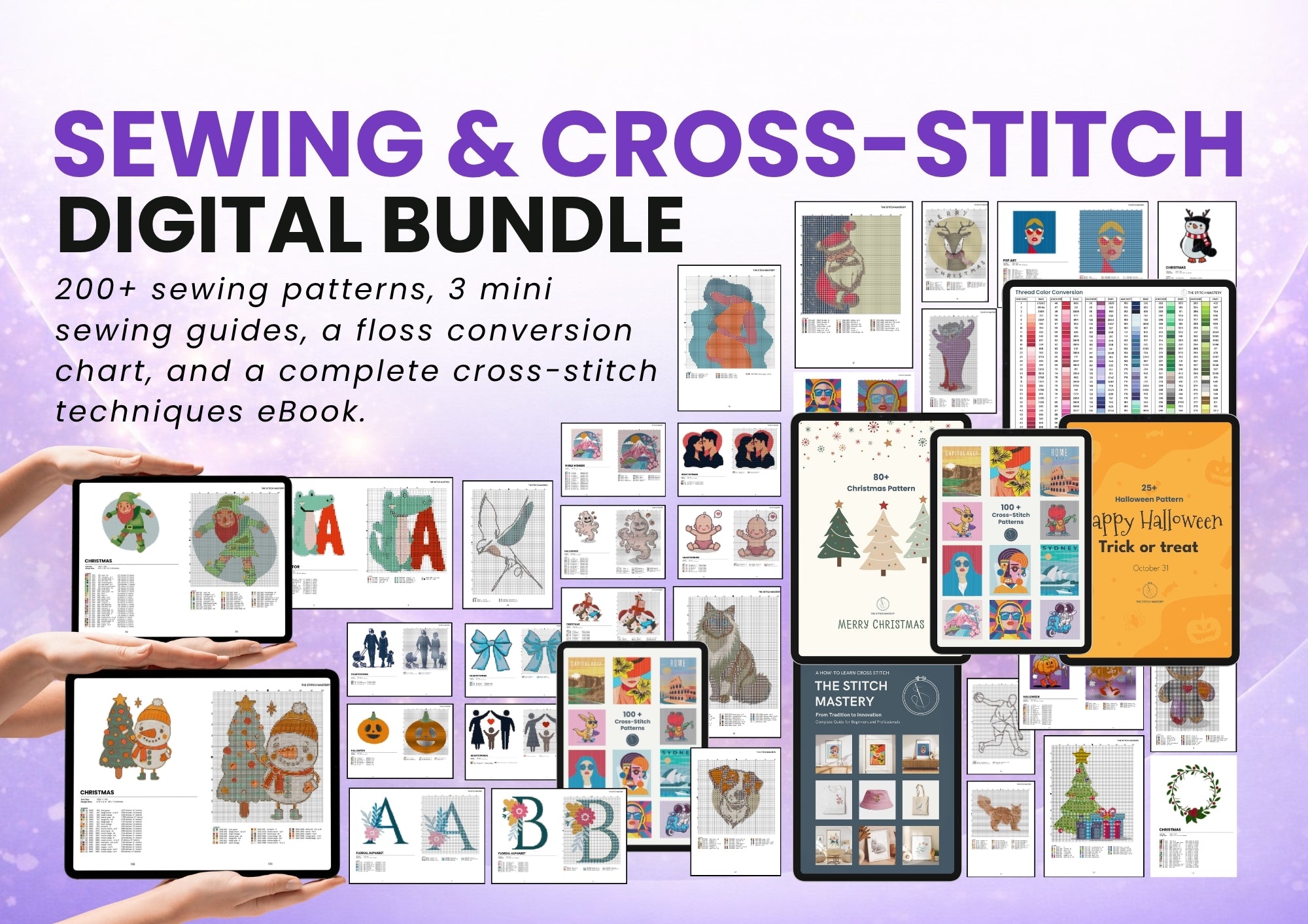 Cross Stitch Patterns Bundle — Easy & Modern Designs